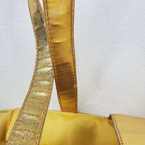 Bijoux Terner Yellow/Gold 100% Straw Bag Tote - Picture 7 of 8